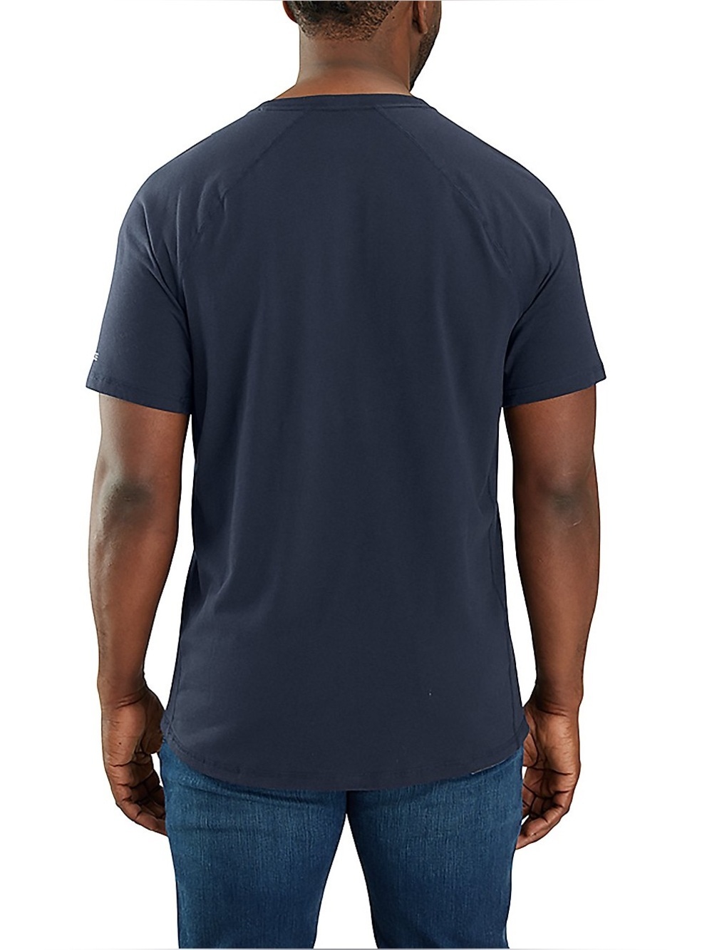Carhartt Men's Force Relaxed Fit Midweight Navy Short-Sleeve Pocket Tee Size L - Picture 2 of 3